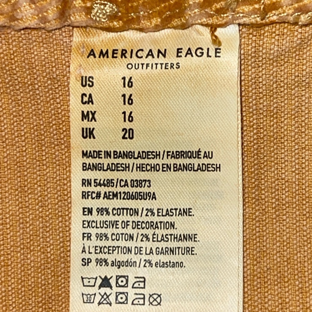 American Eagle yellow corduroy shorts - Picture 3 of 3